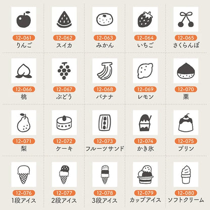 STAMP MARCHE Techo Stamp Mini 7mm - Food 12 Collection Part 1
