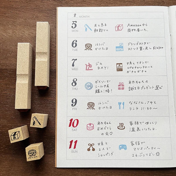 STAMP MARCHE Techo Stamp Mini Long - Daily Life 02 Collection Part 1