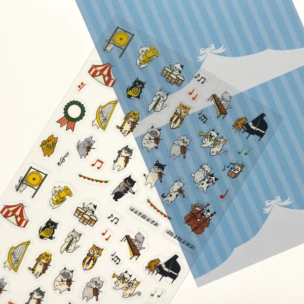 SEAL-DO PRINTING Sticker Sheet - Cat Orchestra - Wholesale Pack