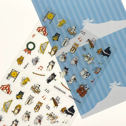 SEAL-DO PRINTING Sticker Sheet - Cat Orchestra - Wholesale Pack
