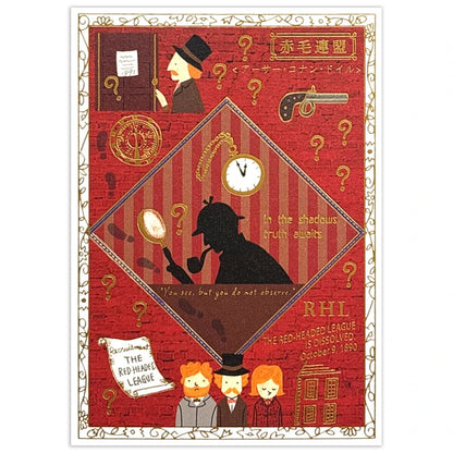 SEAL-DO PRINTING Walking Through Literature Kirapika Foil Postcard - The Red-Headed League
