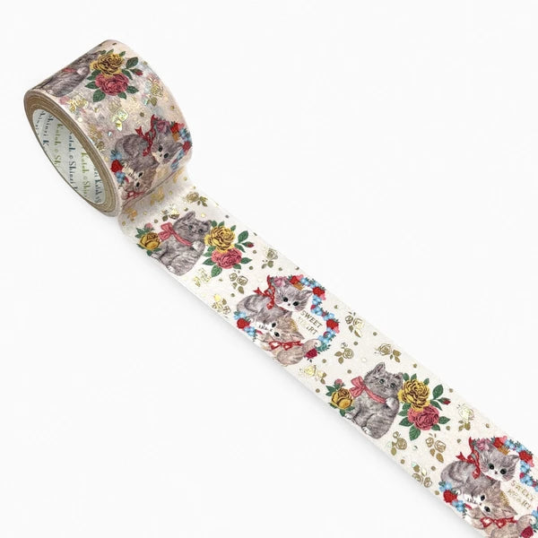 SEAL-DO PRINTING Kirapika 27mm Masking Tape - Rose Cat - Wholesale Pack