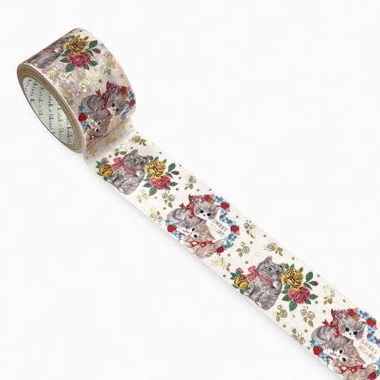 SEAL-DO PRINTING Kirapika 27mm Masking Tape - Rose Cat - Wholesale Pack