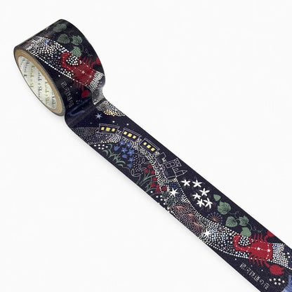 SEAL-DO PRINTING Miyazawa Kenji Kirapika Foil Wide Masking Tape - Night on the Galactic Railroad 2