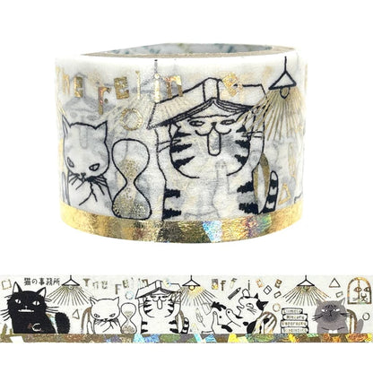 SEAL-DO PRINTING Miyazawa Kenji Kirapika 27mm Masking Tape - The Cat's Office - Additional product image