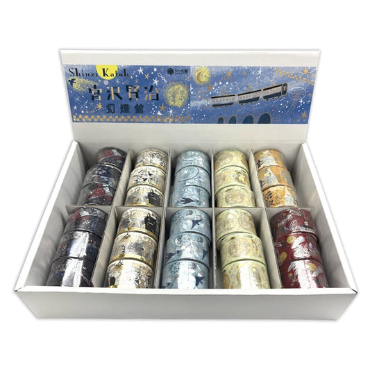 SEAL-DO PRINTING Miyazawa Kenji Kirapika Masking Tape Display Set - Wholesale Pack