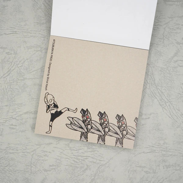 Kinose Printing Ultra Monsters Collection Alien Baltan vs Ultraman Block Memo Pad