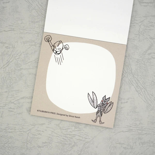 Kinose Printing Ultra Monsters Collection Alien Baltan vs Ultraman Block Memo Pad