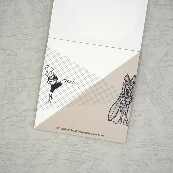 Kinose Printing Ultra Monsters Collection Alien Baltan vs Ultraman Block Memo Pad