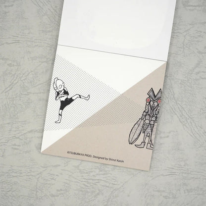 Kinose Printing Ultra Monsters Collection Alien Baltan vs Ultraman Block Memo Pad