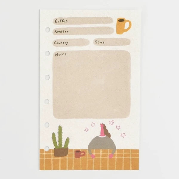 Fujihato-sha MY COFFEE LOG Planner Refill M6 Size