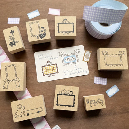 STAMP MARCHE Labetomo Rubber Stamp - Frame and Bird