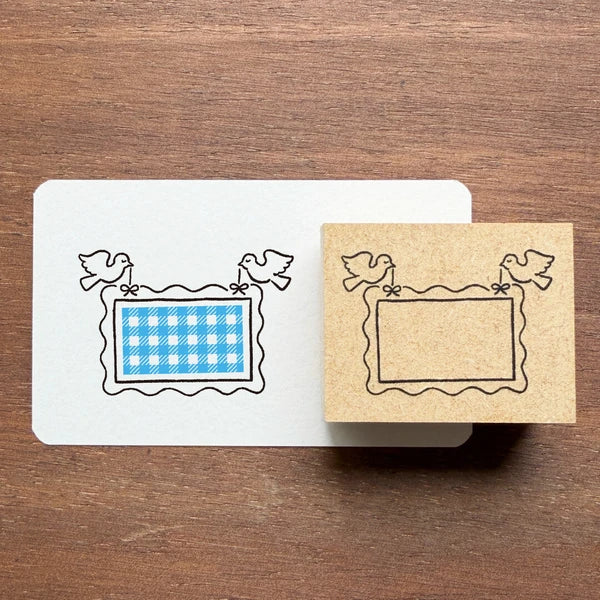 STAMP MARCHE Labetomo Rubber Stamp - Frame and Bird