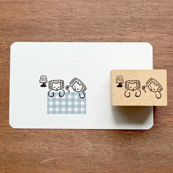 STAMP MARCHE Labetomo Rubber Stamp - Bed and Bear