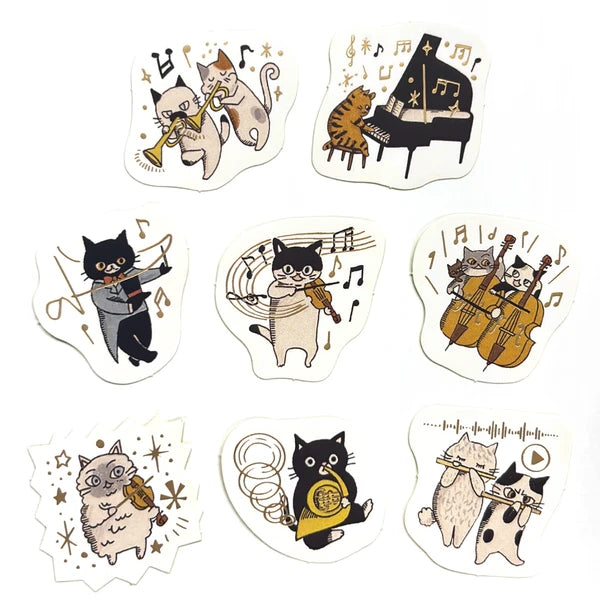 SEAL-DO PRINTING Kirapika Foil Flake Stickers - Meowphonic Orchestra - Additional product image