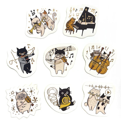 SEAL-DO PRINTING Kirapika Foil Flake Stickers - Meowphonic Orchestra - Additional product image