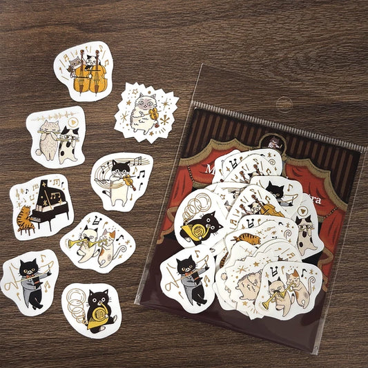 SEAL-DO PRINTING Kirapika Foil Flake Stickers - Meowphonic Orchestra - Wholesale Pack