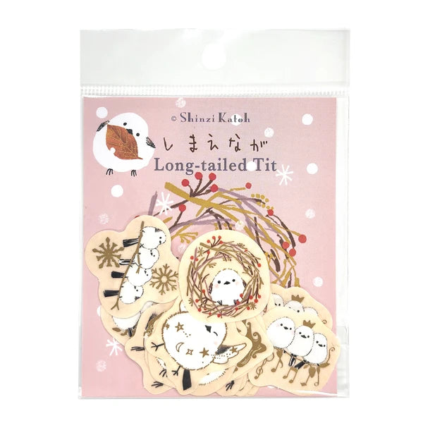 SEAL-DO PRINTING Kirapika Foil Flake Stickers - Long-Tailed Tit - Additional product image