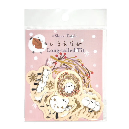 SEAL-DO PRINTING Kirapika Foil Flake Stickers - Long-Tailed Tit - Additional product image