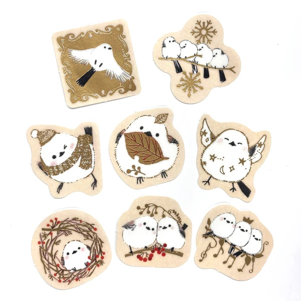 SEAL-DO PRINTING Kirapika Foil Flake Stickers - Long-Tailed Tit - Additional product image