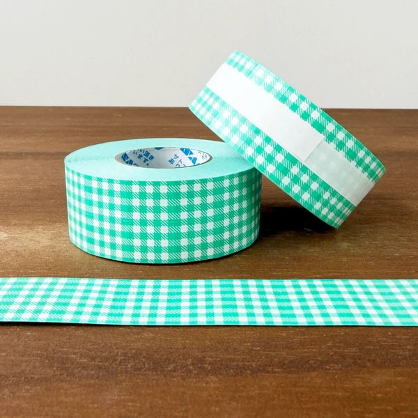 STAMP MARCHE Labeler Sticker Gingham Check - Picnic Green