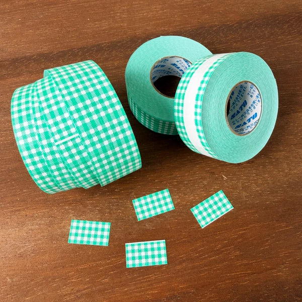 STAMP MARCHE Labeler Sticker Gingham Check - Picnic Green