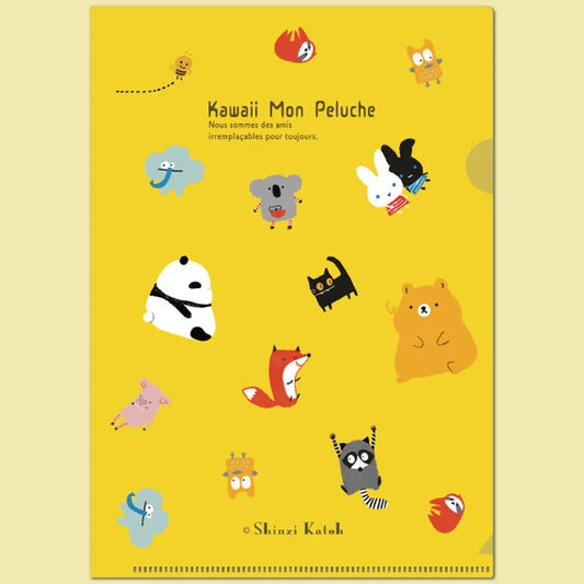 Kinose Printing Kawaii Mon Peluche Friends Clear File