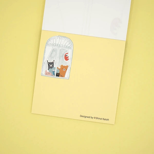 Kinose Printing Kawaii Mon Peluche Bonjour Block Memo Pad