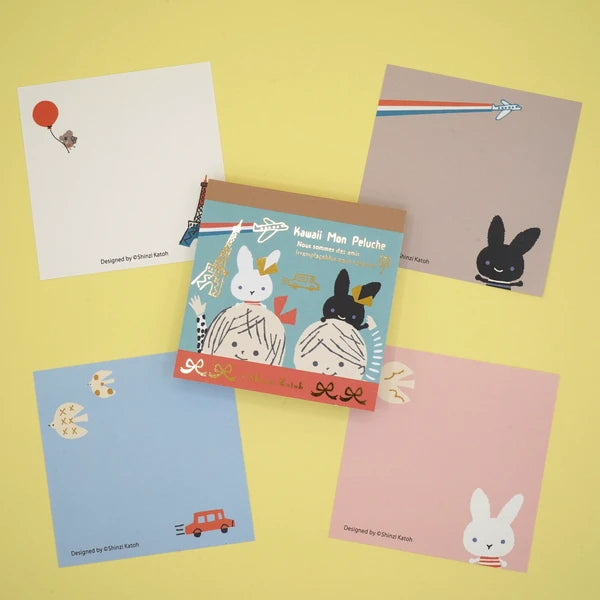 Kinose Printing Kawaii Mon Peluche Lapin Block Memo Pad