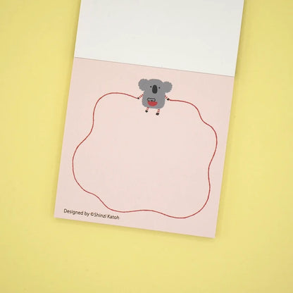 Kinose Printing Kawaii Mon Peluche Noiraud Block Memo Pad