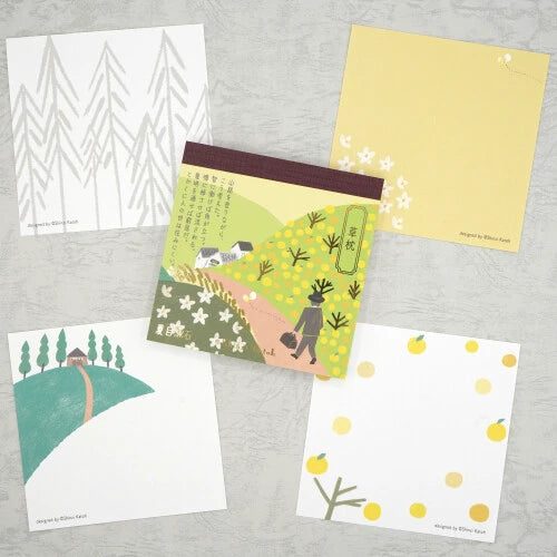 Kinose Printing Literary Writing BM-01055 Block Memo Pad