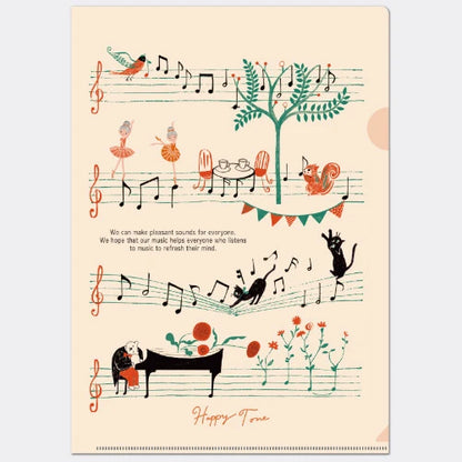 Kinose Printing Happy Tone A4 Clear File