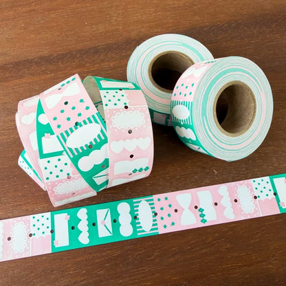 STAMP MARCHE Labeler Sticker POP Mix 01 - Green x Pink