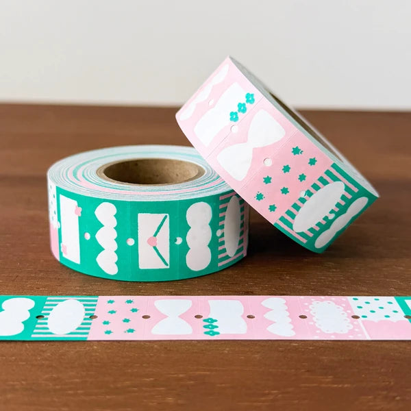 STAMP MARCHE Labeler Sticker POP Mix 01 - Green x Pink