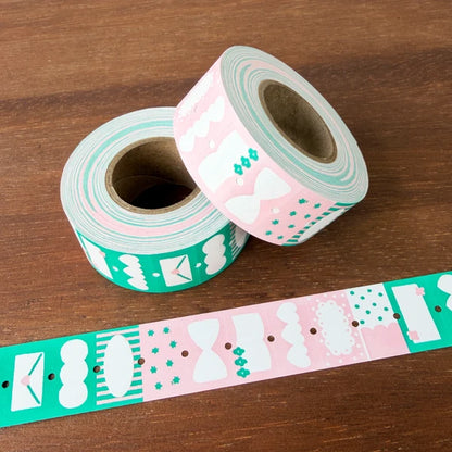 STAMP MARCHE Labeler Sticker POP Mix 01 - Green x Pink
