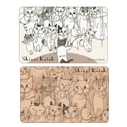 SEAL-DO PRINTING IC Card Stickers - Cat Orchestra