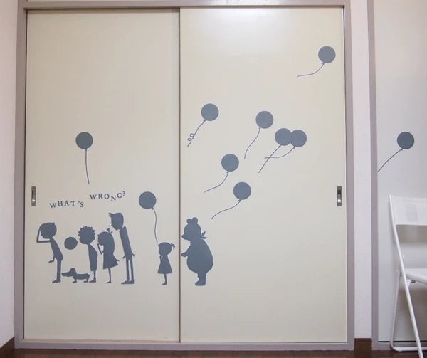 SEAL-DO PRINTING Wall Art Sticker - What's Wrong L Gray