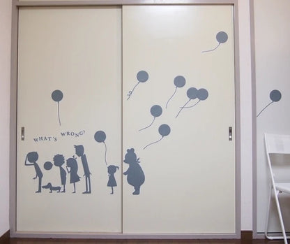 SEAL-DO PRINTING Wall Art Sticker - What's Wrong L Gray