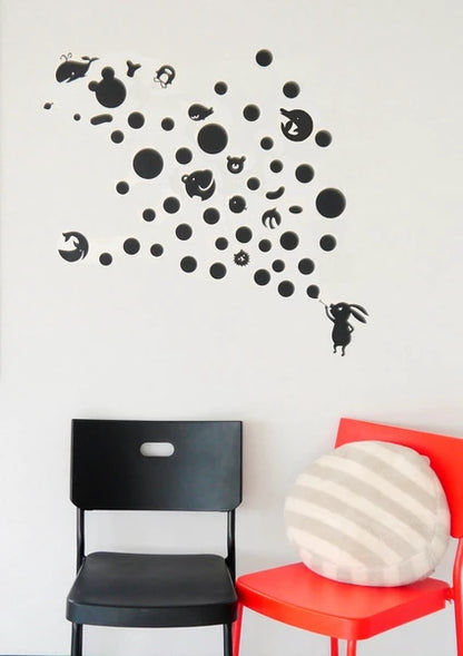 SEAL-DO PRINTING Wall Art Sticker - Bubble M Black