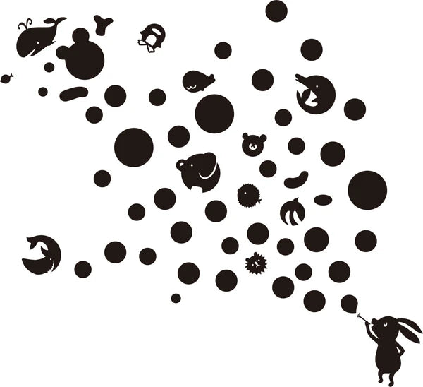 SEAL-DO PRINTING Wall Art Sticker - Bubble M Black