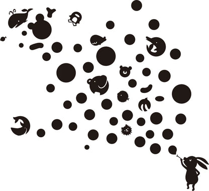 SEAL-DO PRINTING Wall Art Sticker - Bubble M Black