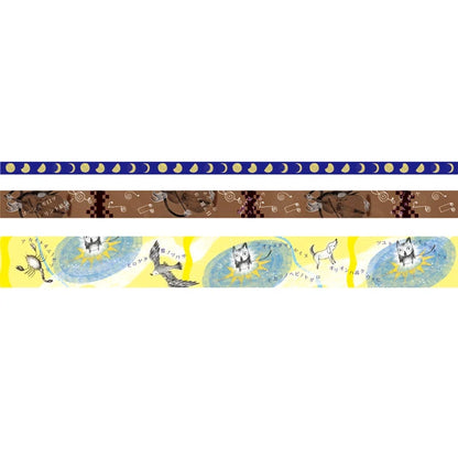 SEAL-DO PRINTING A Story 3-Roll Masking Tape Set - Miyazawa Kenji Set B
