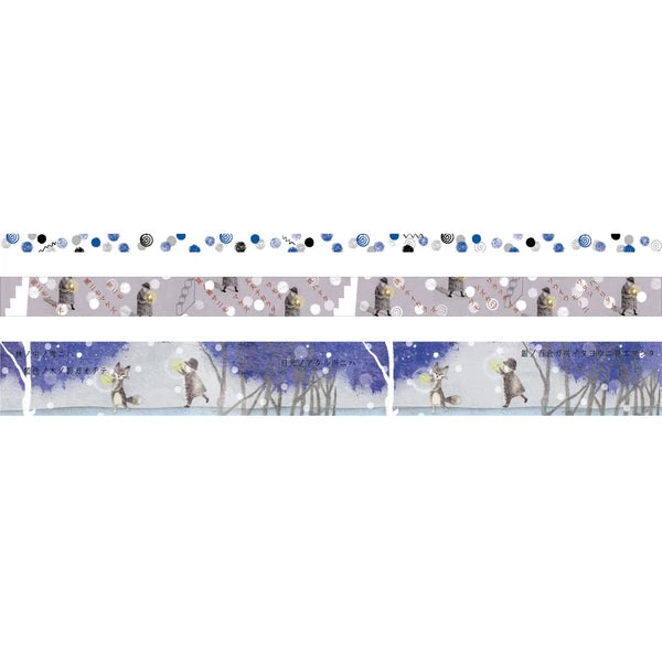 SEAL-DO PRINTING A Story 3-Roll Masking Tape Set - Miyazawa Kenji Set C