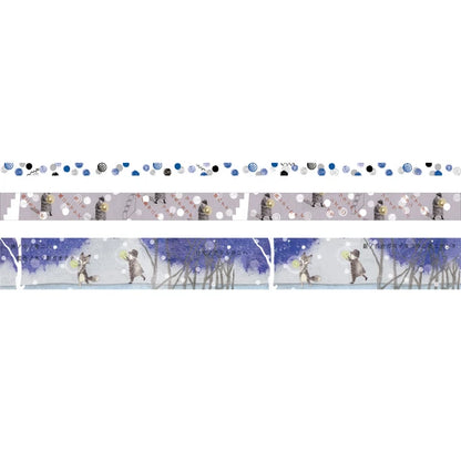 SEAL-DO PRINTING A Story 3-Roll Masking Tape Set - Miyazawa Kenji Set C