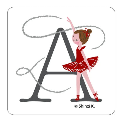 SEAL-DO PRINTING Ballet Stamp Initial Sticker - A