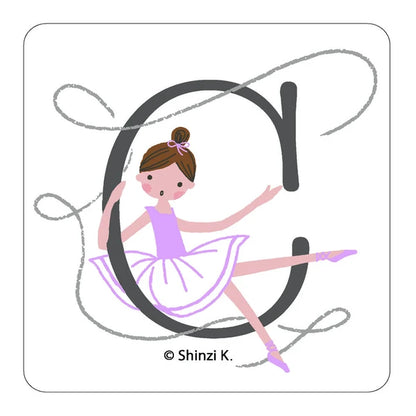 SEAL-DO PRINTING Ballet Stamp Initial Sticker - C