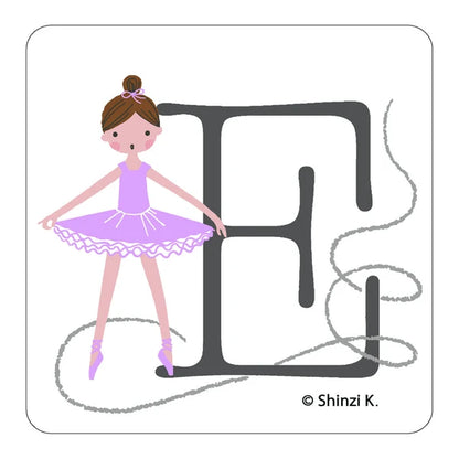SEAL-DO PRINTING Ballet Stamp Initial Sticker - E
