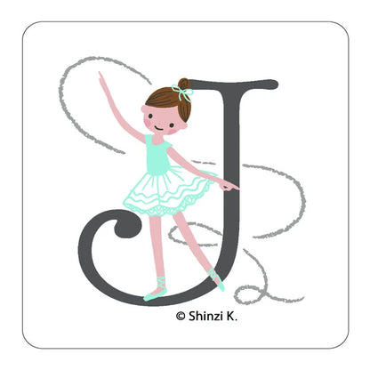 SEAL-DO PRINTING Ballet Stamp Initial Sticker - J