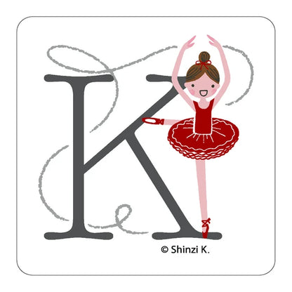 SEAL-DO PRINTING Ballet Stamp Initial Sticker - K