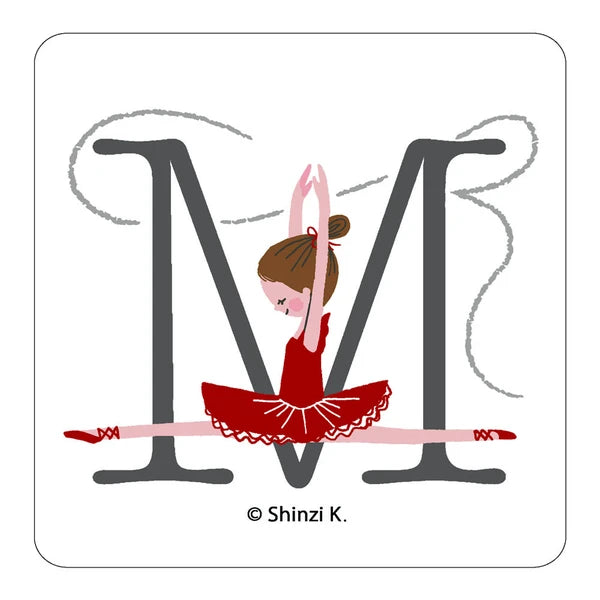 SEAL-DO PRINTING Ballet Stamp Initial Sticker - M